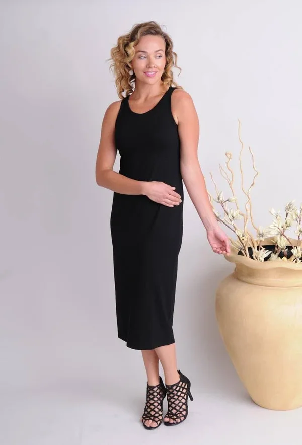 Eileen Fisher Women's Scoop Neck Dress - Black - M