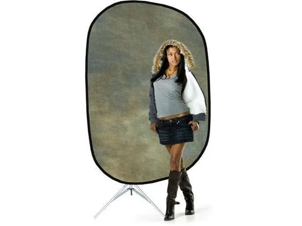 Savage 5x6& Collapsible Disc Reversible Background Kit Dark Light Gray
