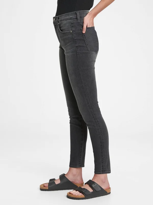 Gap Women's High Rise True Skinny Jeans with Washwell Washed Black Size 33