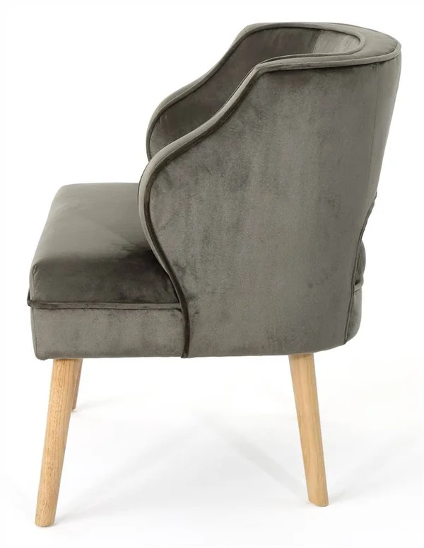 Noble House Mariposa Mid-Century Accent Chair in Gray, ShopLadder