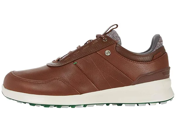 FootJoy Men's Stratos Golf Shoes 50065 - Cognac/Green - 8.5 - Medium