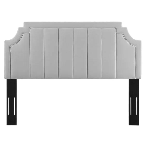 Alyona Channel Tufted Performance Velvet Twin Headboard Dusty Rose Modway