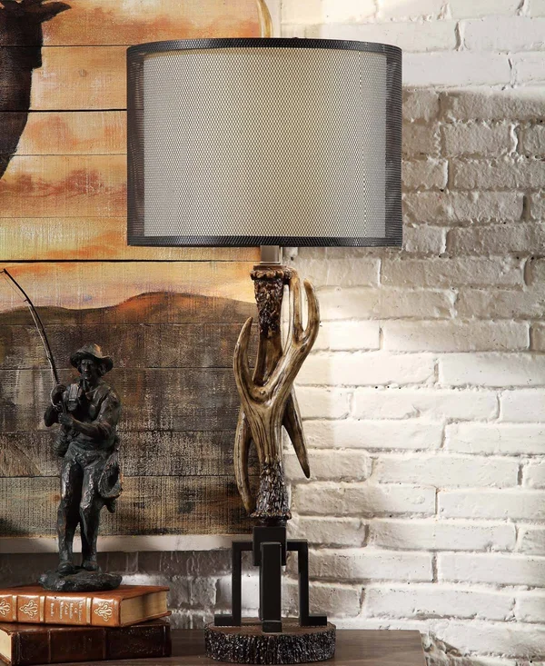 Crestview Collection 24.5x22 Birch Wood Table Lamp
