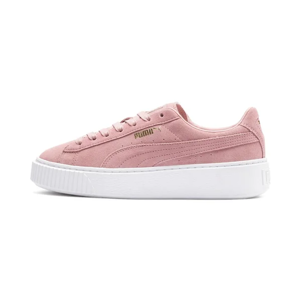 Puma Womens Suede Platform Casual Sneakers Pink