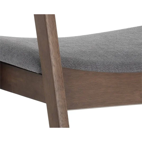 Sunpan Haisley Wood Counter Table Set with 4 Counter Stools in Dark Gray - 107251