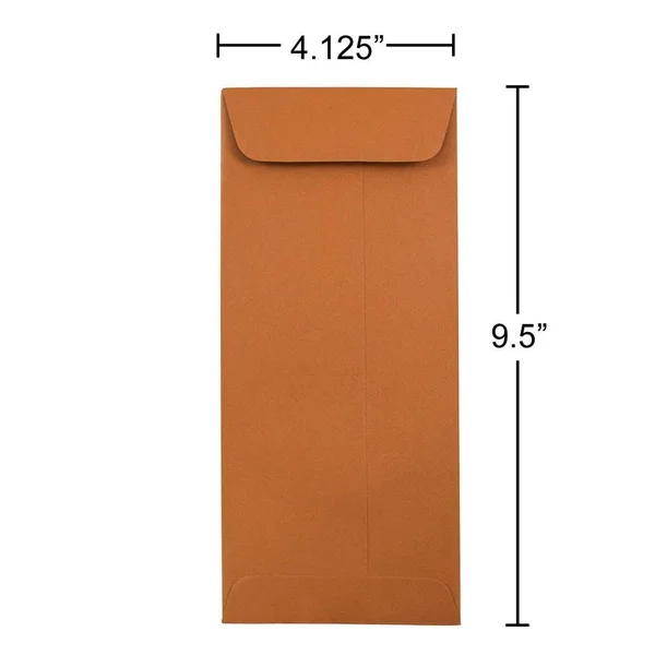Jam Paper #10 Policy Envelopes, 4 1/8 x 9 1/2, Dark Orange, 1000/Carton (31511354B)