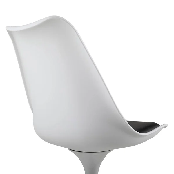 Zipcode Design Swivel Tulip Side Chair for Kitchen and Dining Room Bar with Cushioned Seat and Curved Backrest, White and Black