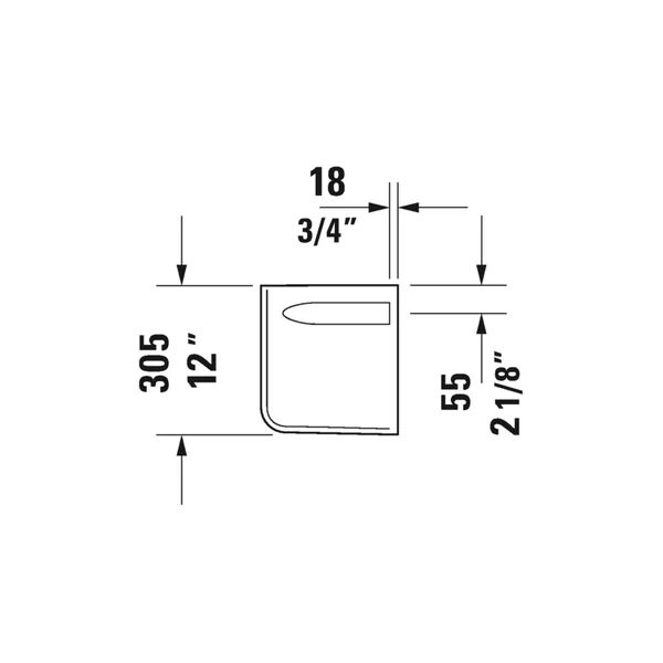 Duravit 08571800002 D-Code Siphon Cover White