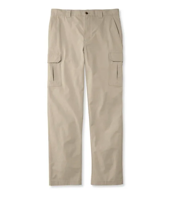 Men's Tropic-Weight Cargo Pants, Classic Fit Brown 33x34, L.L.Bean