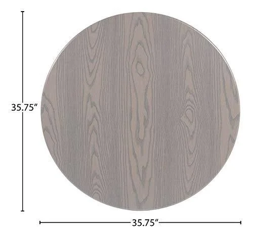 Flash Furniture 36x22 Round Rustic Wood Laminate Dining Table Top