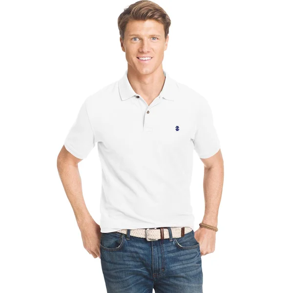 Izod Men's Slim Fit Advantage Performance Short Sleeve Solid Polo