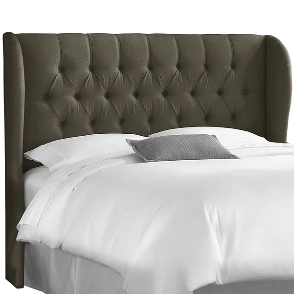 Skyline Furniture Sydney Tufted California King Headboard in Slate