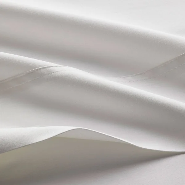 Company Cotton Bamboo Sateen Sheet Set - Ivory - Size King, The Company Store