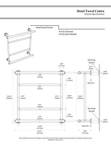 Gatco Latitude II Towel Rack - Satin Nickel