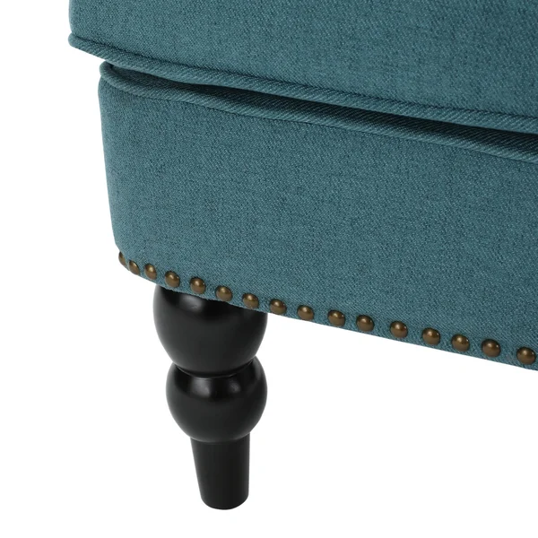 Malone Fabric Club Chair Dark Teal