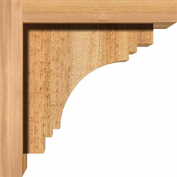 8x22W x 14x22D x 26x22H Pescadero Rough Sawn Corbel w/Backplate, Western Red Cedar