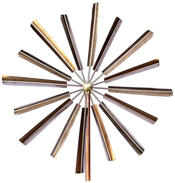 Stanwood Wind Sculpture Kinetic Copper Wind Sculpture - Double Windmill Spinner