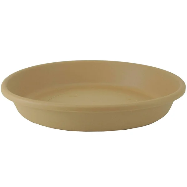 HC Companies Classic 24 inch Round Flower Pot Plant Saucer - Sandstone (4 Pack)