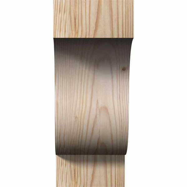 Ekena Millwork COR04X10X10NEW00RDF 4x22W x 10x22D x 10x22H Newport Rough Sawn Corbel - Douglas Fir