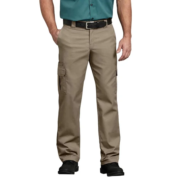 Dickies Men's WP595 Flex Regular Fit Straight Leg Work Cargo Pants D Sand 52x32