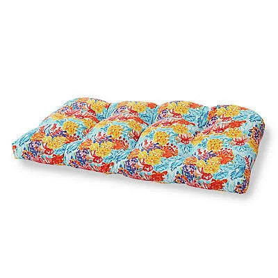 Colorful Wildflower Outdoor Settee Cushion