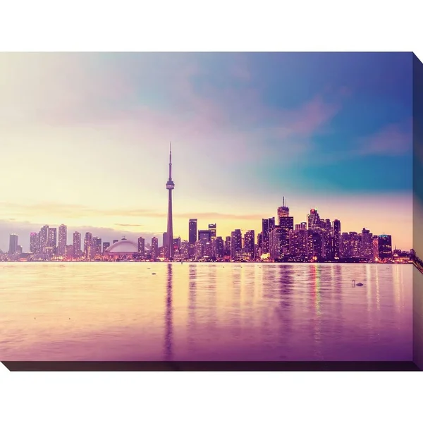 Picture Perfect International Toronto at Dusk Giclee Print Canvas Wall Art - 30 Inches x 40 Inches x 1.5 Inches