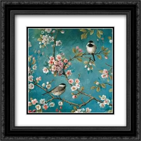 Blossom I 2X Matted 20x20 Black Ornate Framed Art Print by Audit, Lisa