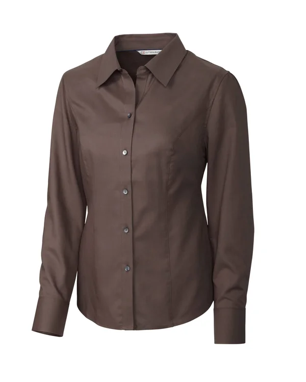 Cutter & Buck Women's Monarch Long Sleeve Epic Easy Care Nailshead