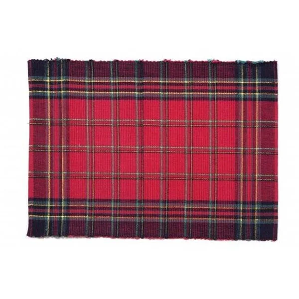 AG-01203S-4 19 in. Ribbed Placemats - Deerprook Lurexed - Set of 4