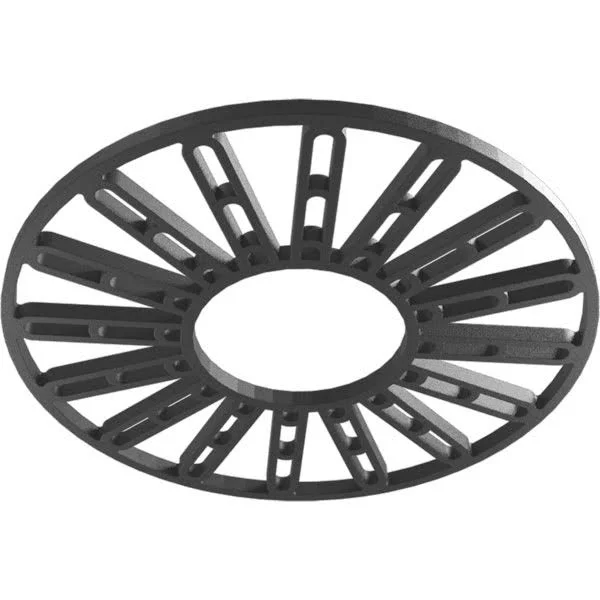 Ekena Millwork CMPP26HHSNI 26x22OD x 9 1/2x22ID x 3/4x22P Hale Architectural Grade PVC Pierced Ceiling Medallion, Nickel