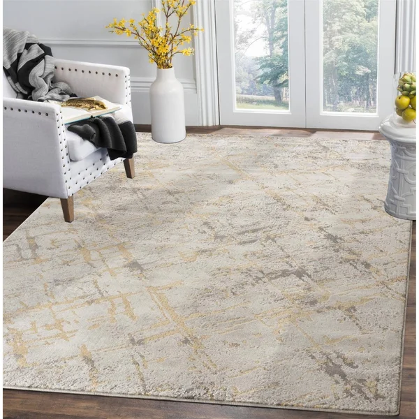 MDA Home Tuana Gray/Cream Transitional Polypropylene Area Rug - 7'11'' x 10'10''