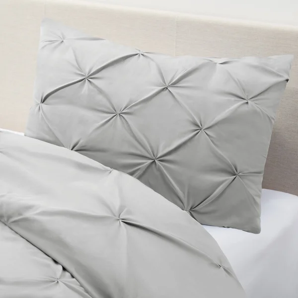 Nestl Bedding Pinch Pleat Duvet and Comforter Set - Down Alternative Comforter and Ultra Soft Microfiber Duvet Set - Twin - Ligh