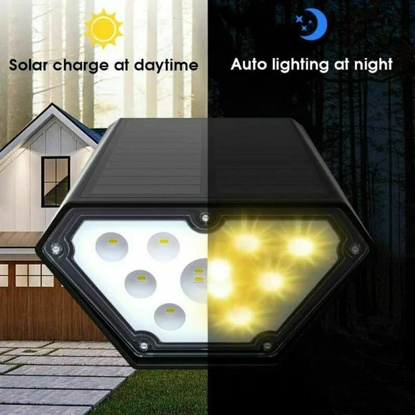 Biling Solar Spotlights Outdoor, 2-in-1 Solar Landscape Lights 12 LED Bulbs Sola