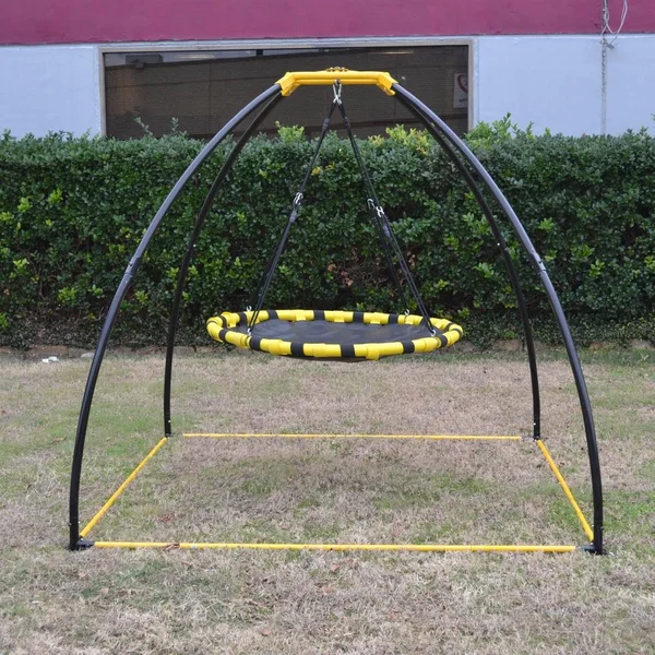 Jumpking Backyard 360-Degree Adjustable Height UFO Swing Set - Yellow