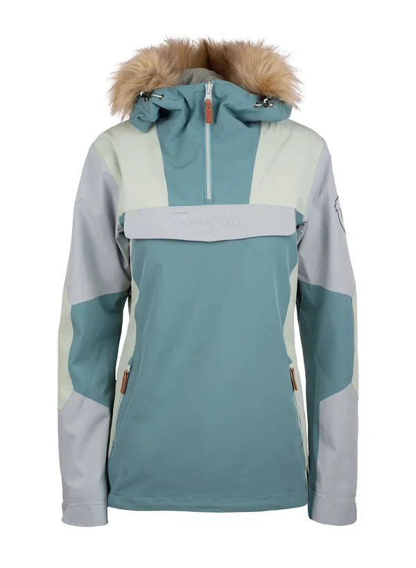 Women Finse 2-Layer Anorak - Light Sea Green, 34
