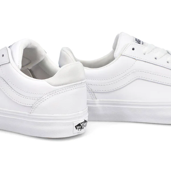 Vans Ward Deluxe Leather White Women's Shoes, Size: 6