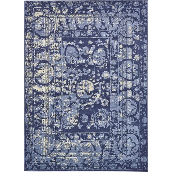 Unique Loom Vintage La Jolla Area Rug - 8& x 11& 4 (Blue)