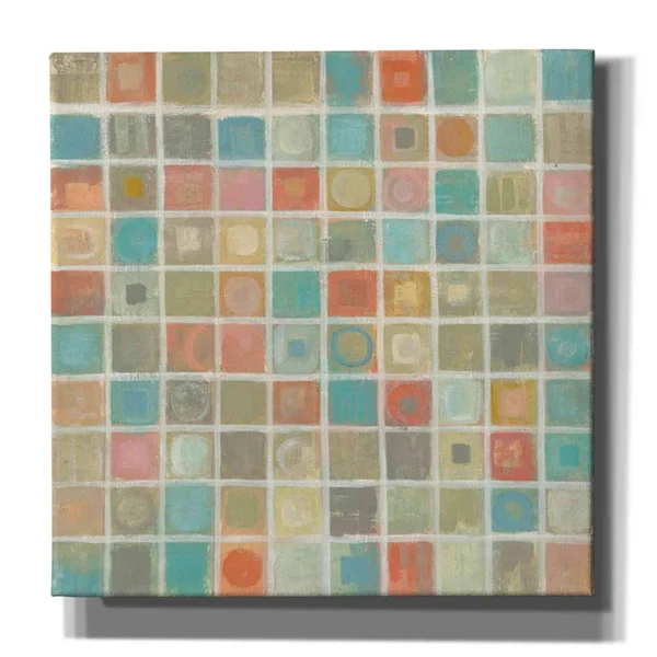 'Sea Glass Mosaic' by Silvia Vassileva - Canvas Wall Art 37 x 37