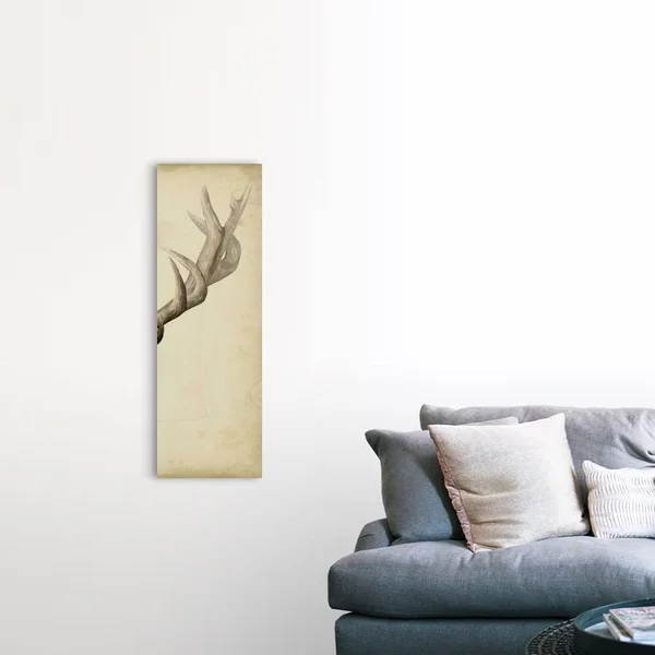 Triptych Elk III - Canvas Wall Art, 16x48, Great Big Canvas