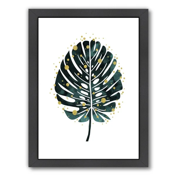 Contemporary Blue-Grey Framed Art Set - Black
