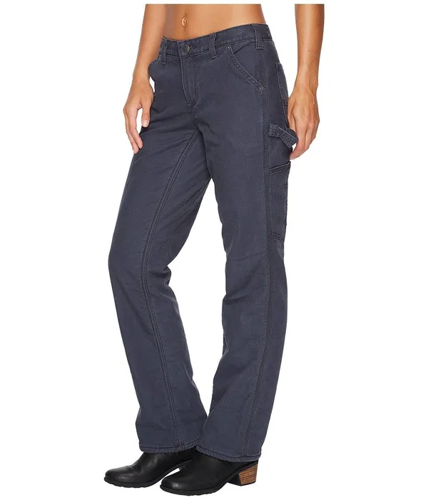 Carhartt Women's Original Fit Fleece Lined Crawford Pant (16 Regular Coal)