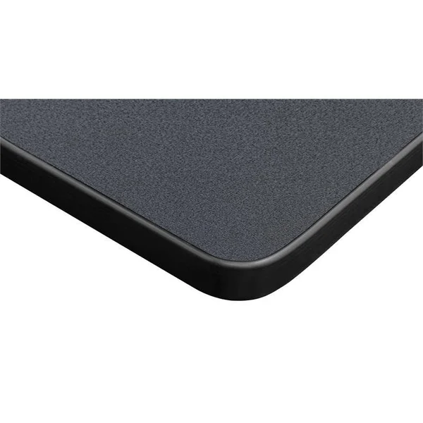 Regency 72x22 x 24x22 Kee Training Table- Grey/ Black & 2 Zeng Stack Chairs- Black