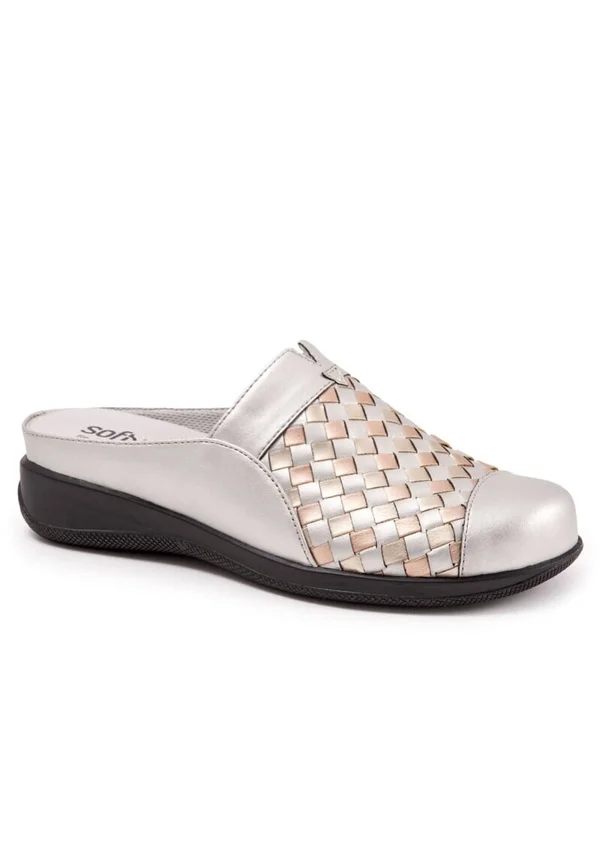 Women's Softwalk &San Marcos& Woven Clog - Size 7.5 W - Metallic