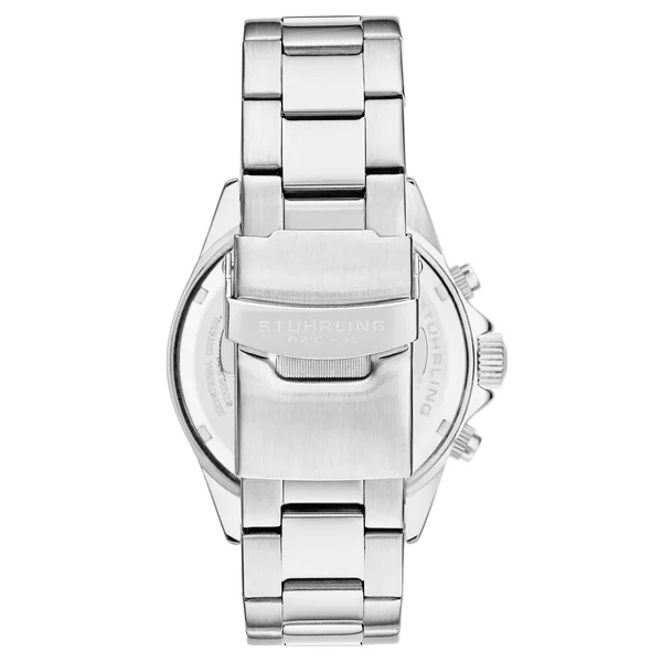 Stuhrling 3961 6 Quartz Chronograph Date Stainless Steel Bracelet Mens Watch