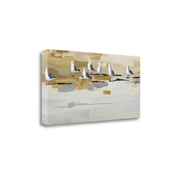 17x22 x 34x22 Late Afternoon Gathering Giclee on Gallery Wrap Canvas