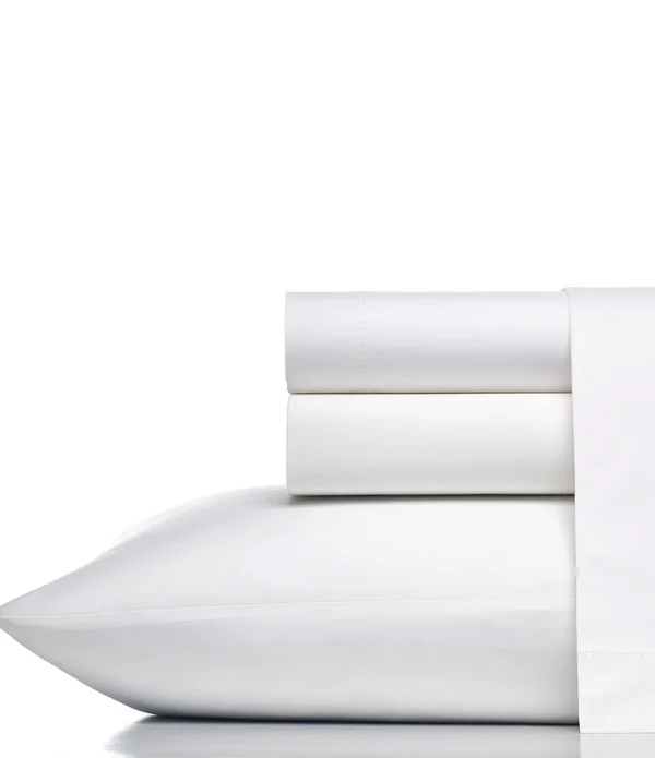 Vera Wang Solid Cotton Percale Sheet Set, King - White