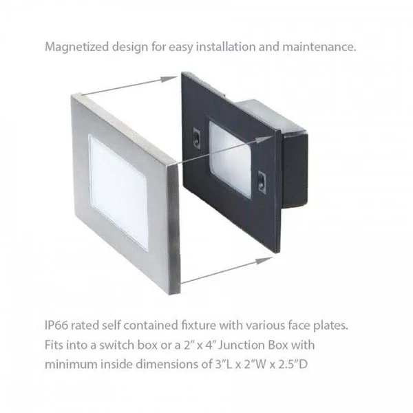 WAC LED Diffused Step and Wall Light - WL-LED130F-AM-BK