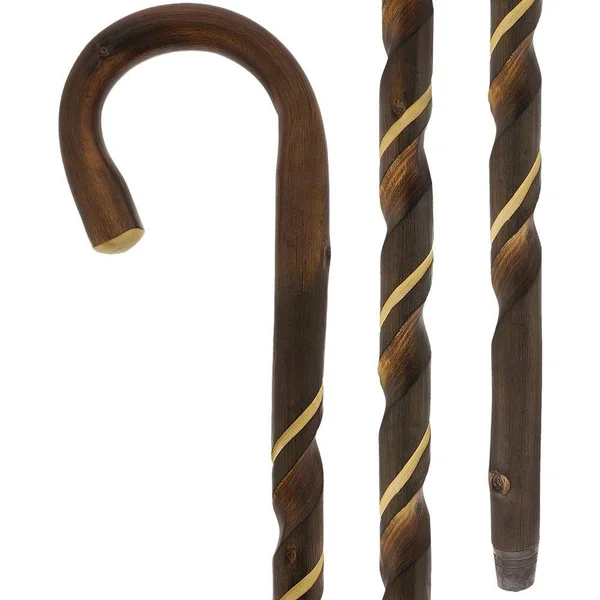 Men Crook Cane Scorched Chestnut, 5 x 1 x 36 inches