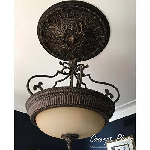 Ekena Millwork CM16SWPCC 16 7/8x22OD x 1 1/2x22P Swindon Ceiling Medallion (Fits Canopies Up to 2 7/8x22) - Hand-Painted Pot of C