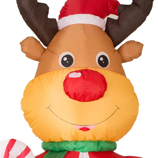 Glitzhome 8&H Lighted Inflatable Decor - Reindeer